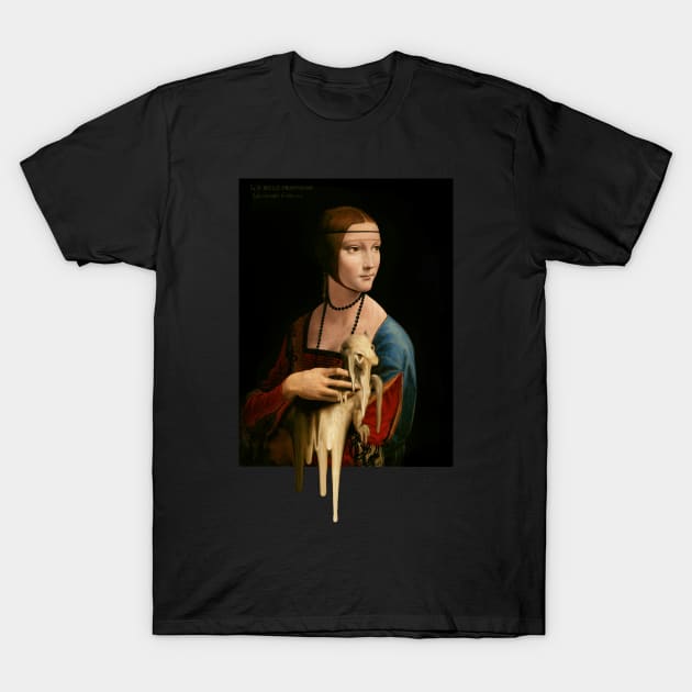 Melty Lady with an Ermine by Da Vinci T-Shirt by ArtOfSilentium